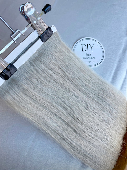 Ash Blonde #60 Straight DIY Hair Extensions Home Kit