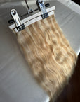 Blonde/Beige Wavy Highlights DIY Hair Extensions Home Kit
