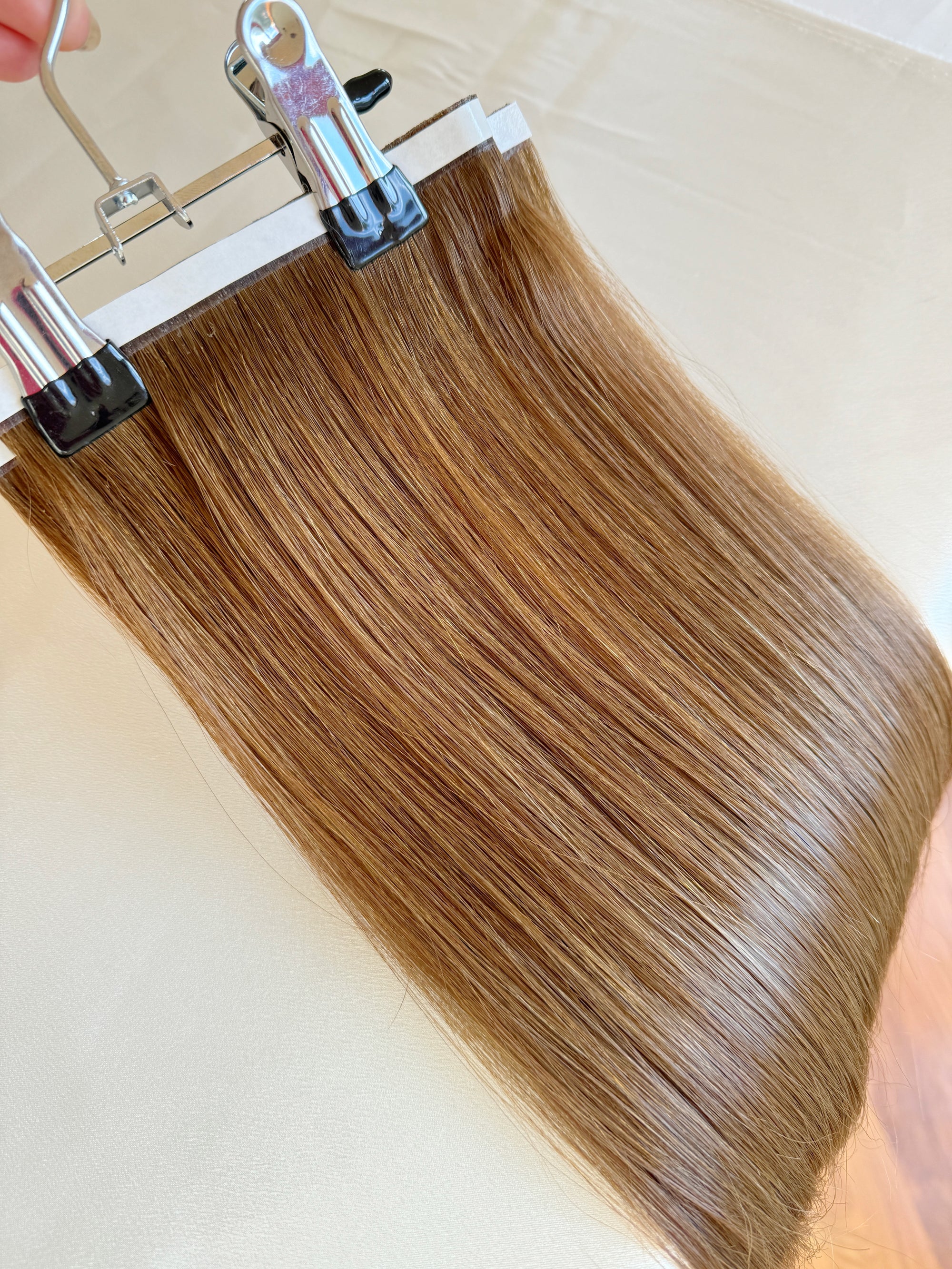 Light Brown Straight DIY Hair Extensions Home Kit
