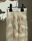 Platinum Blonde Wavy DIY Hair Extensions Home Kit