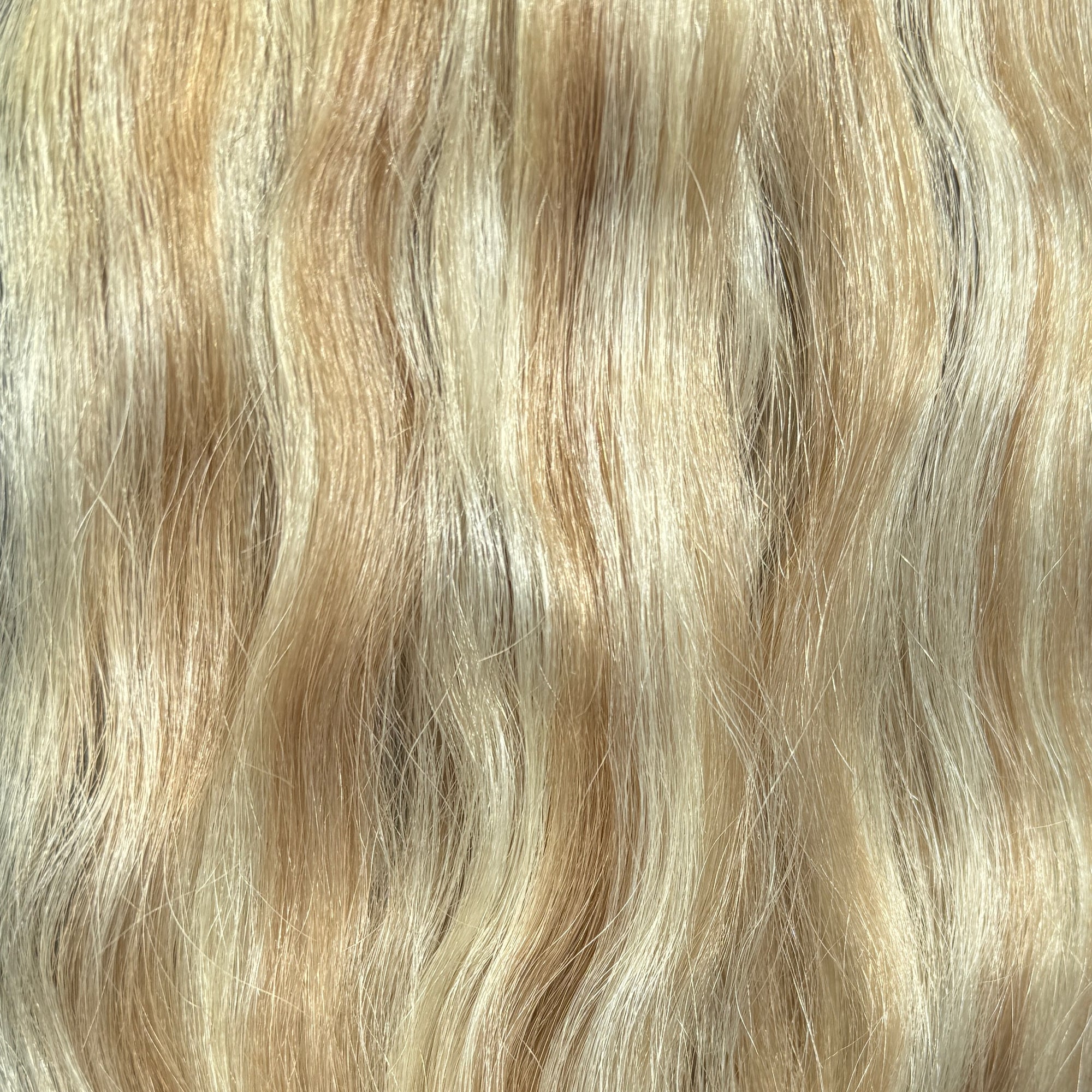 Blonde/Beige Wavy Highlights DIY Hair Extensions Home Kit