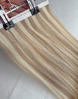 Cold Beige/Blonde Highlights Straight DIY Hair Extensions Kit