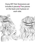 Grey DIY Hair Extensions Home Kit