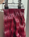Burgundy Wavy DIY Hair Extensions Home Kit