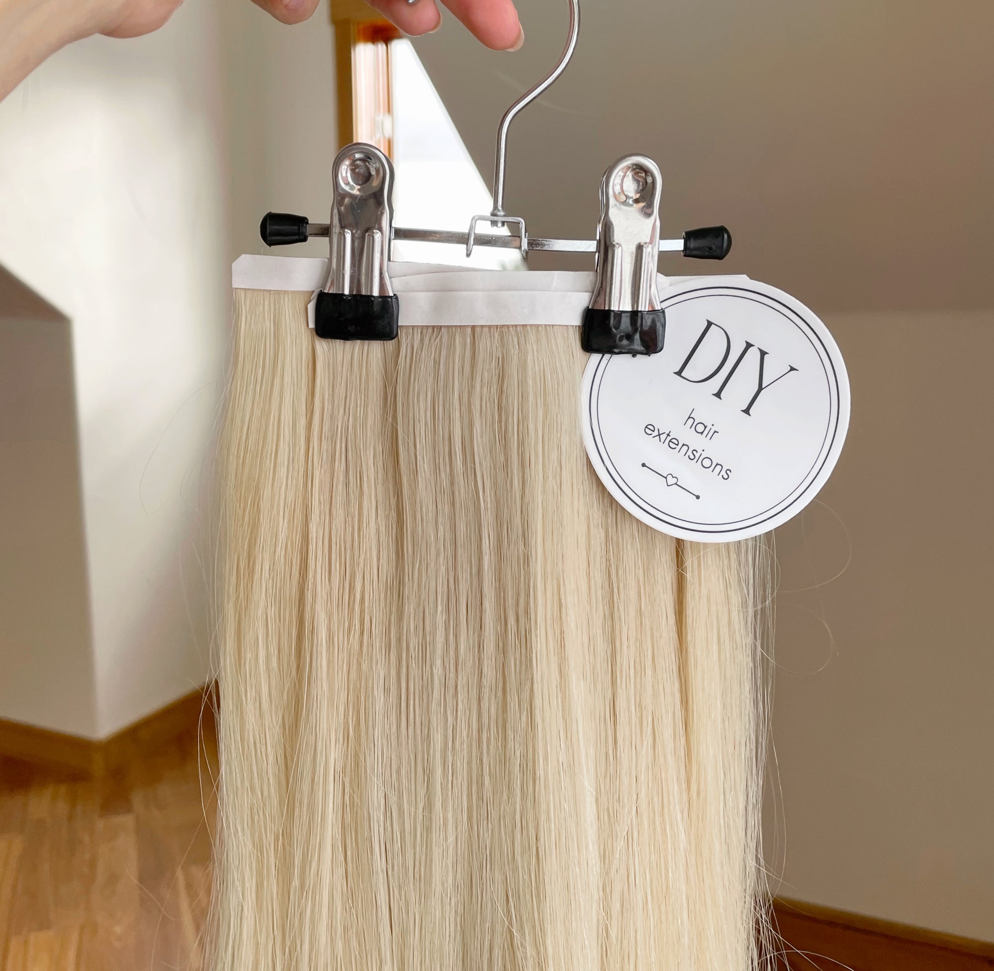 Platinum Blonde DIY Hair Extensions Home Kit
