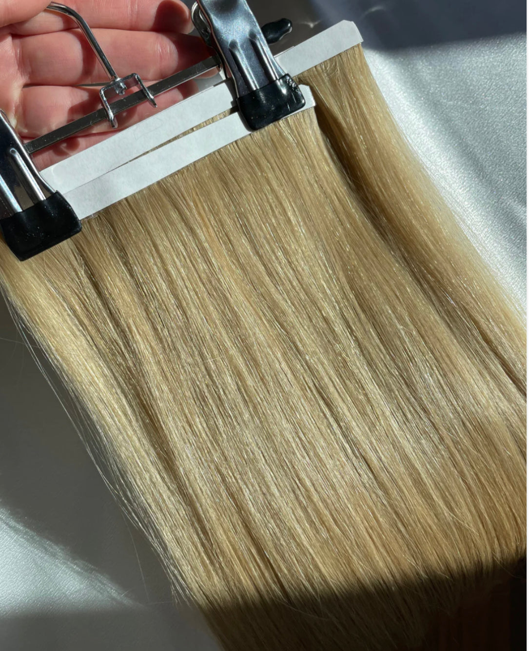 Beige Blonde Straight DIY Hair Extensions Home Kit