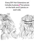 Golden Blonde DIY Hair Extensions Home Kit