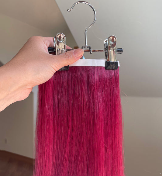20” Pink DIY Hair Extensions Home Kit
