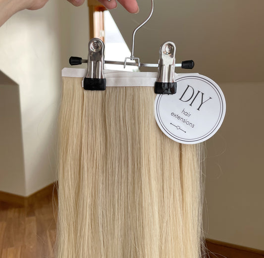 Blonde #60 Straight DIY Hair Extensions Home Kit