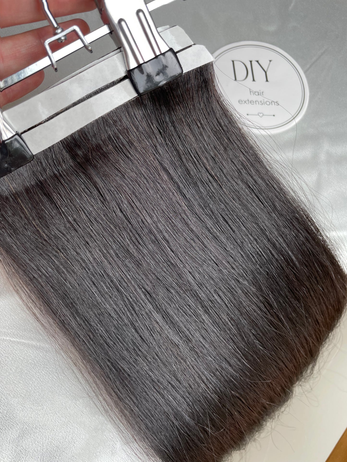 Black #1B Straight DIY Hair Extensions Kit