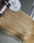 Beige Blonde Straight DIY Hair Extensions Home Kit