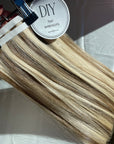 Blonde/Light Brown Highlights DIY Hair Extensions Home Kit