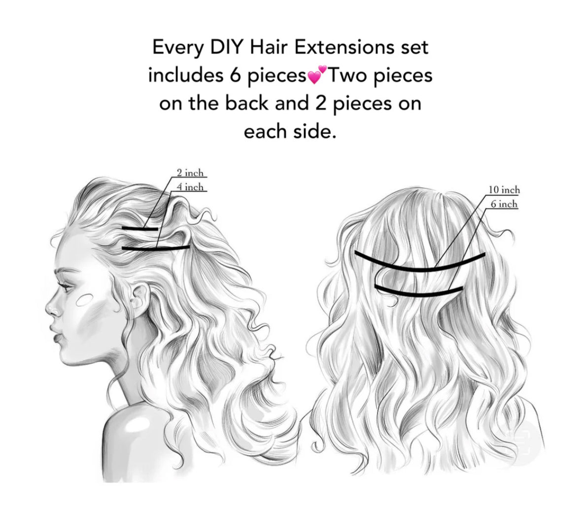 Grey DIY Hair Extensions Home Kit