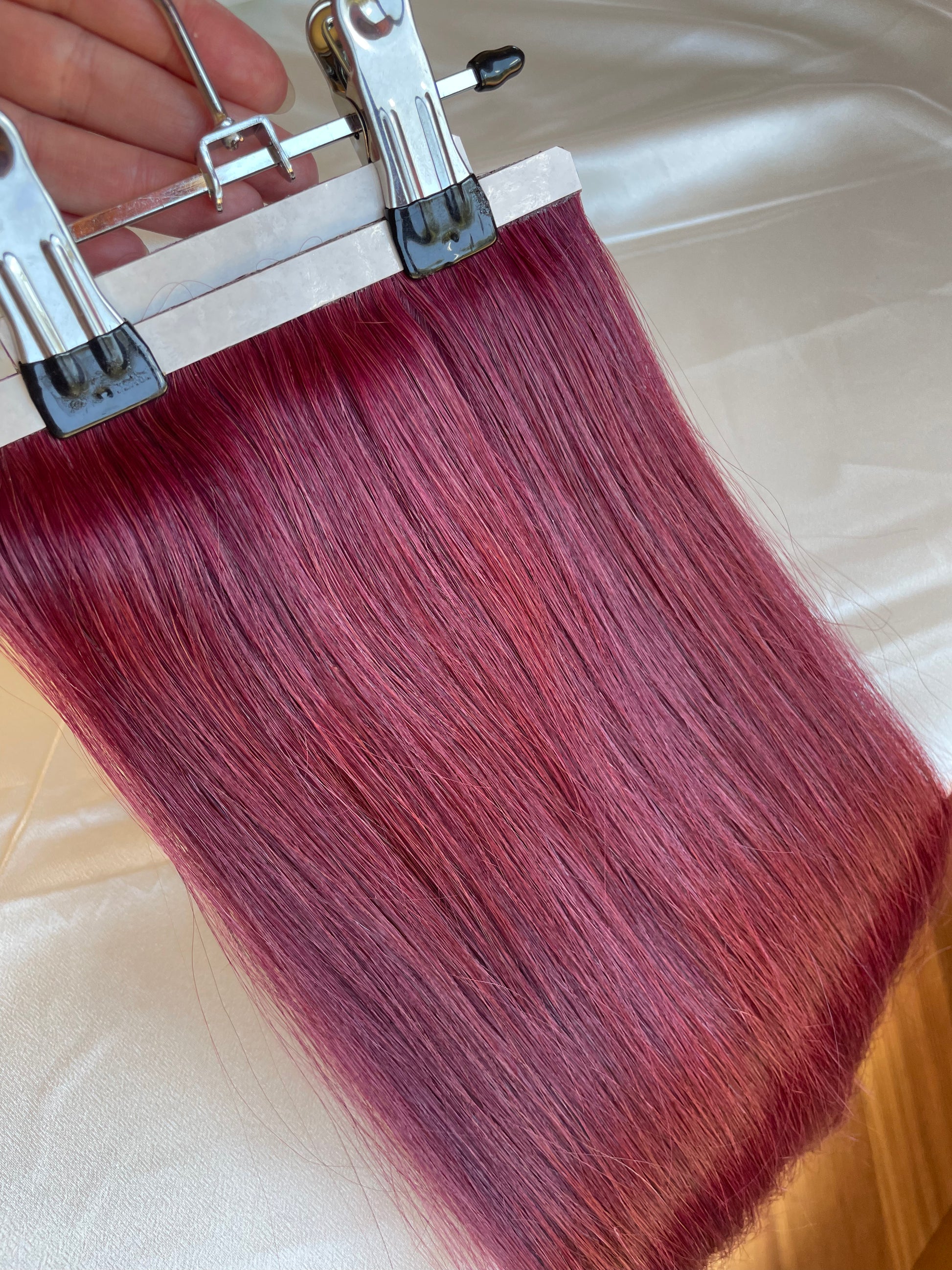 20” Burgundy DIY Hair Extensions Home Kit