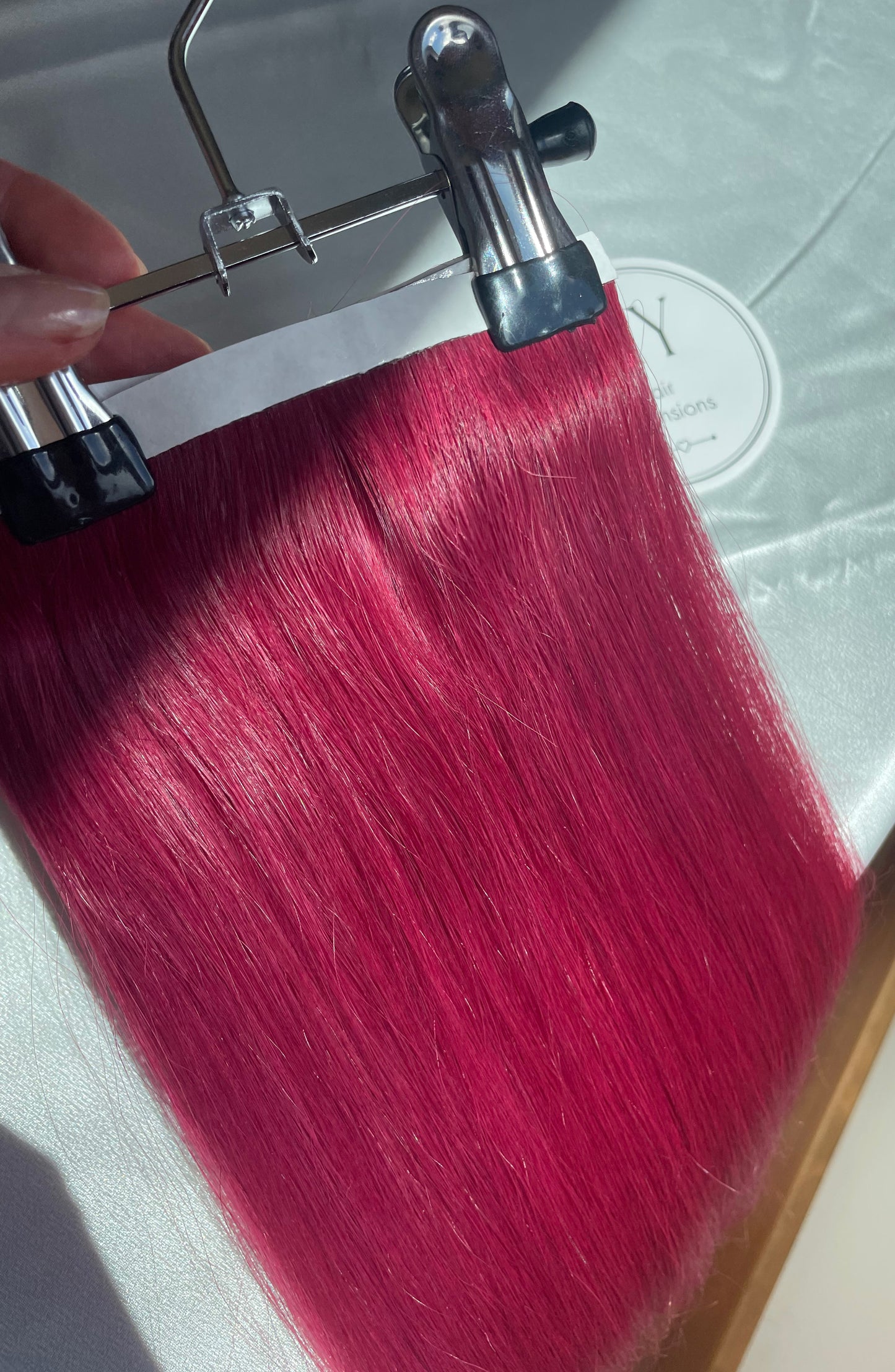 20” Pink DIY Hair Extensions Home Kit